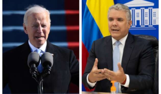 Joe Biden e Iván Duque, presidentes de Estados Unidos y Colombia