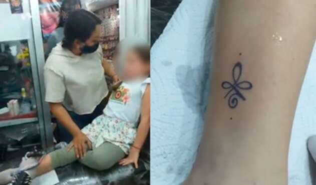 Indignación por una niña que fue llevaba a tatuarse por sus padres en Pereira