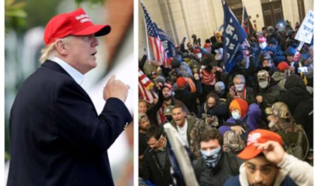 Donald Trump acusado de incitar el asalto al Capitolio de EE.UU.