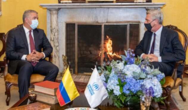 Duque con el Alto Comisionado ACNUR,