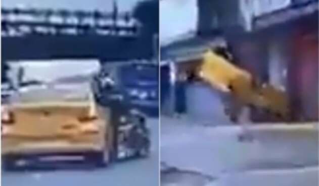Taxista arrolla a motociclista