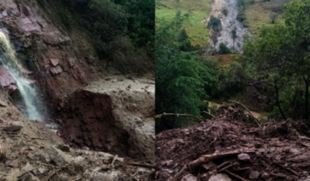 Avalancha mantiene incomunicados a dos municipios de Santander y Boyacá