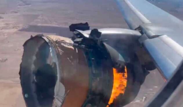Falla en turbina de Avión en EE.UU. Falla en turbina de Avión en EE.UU.