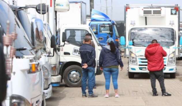 Protestas de camioneros en Bogotá