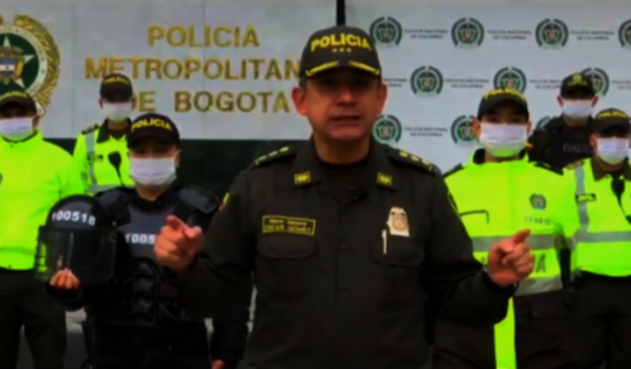 El Mayor General Óscar Antonio Gómez Heredia, comandante de Policía de Bogotá El Mayor General Óscar Antonio Gómez Heredia, comandante de Policía de Bogotá