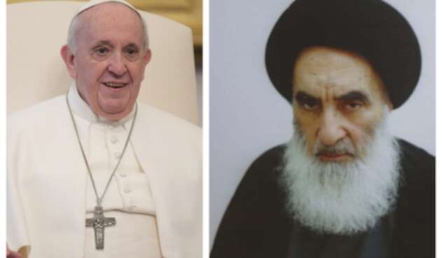 Papa Francisco y el gran ayatolá Alí Sistani