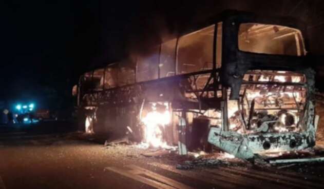 Incendio. bus, Casanare, Paz de Ariporo