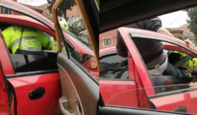 Conductor casi mata a un policía para evitar 'pare' en Bogotá