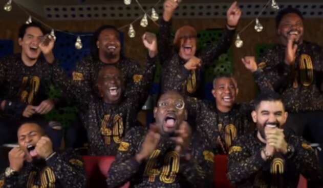 Grupo Niche al ganar el Grammy en 2021