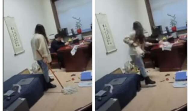 Mujer acosada en China