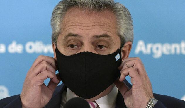Alberto Fernández, presidente de Argentina, se contagió de covid-19