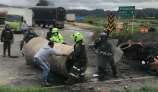Protestas en Facatativá, en Cundinamarca