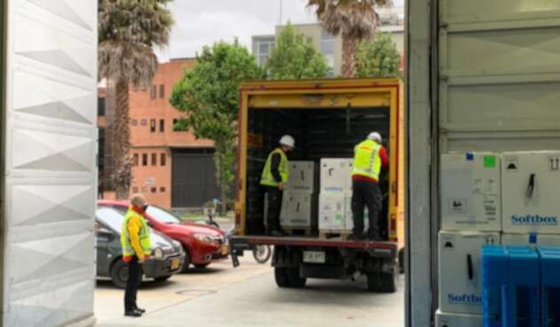 Llegada de vacunas de Pfizer a Colombia
