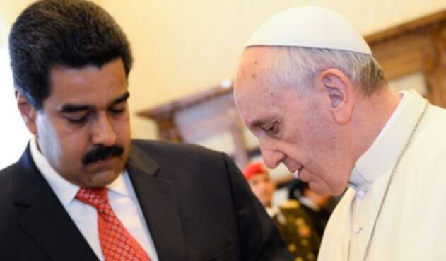 Nicolás Maduro junto al Papa Francisco en 2013 en el Vaticano