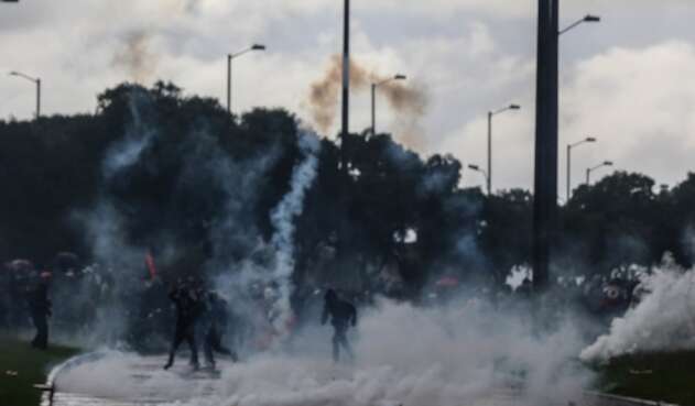 Disturbios en Bogotá durante paro nacional del 28 de abril