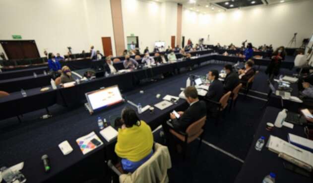 El Comité de Paro reunido.