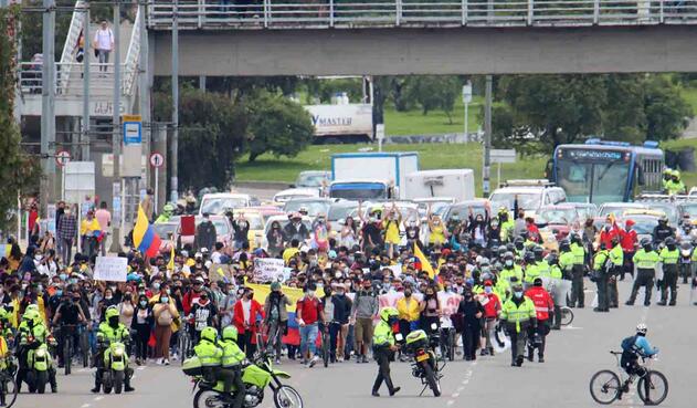 Bogotá vivió nuevas protestas en quinto día de paro nacional