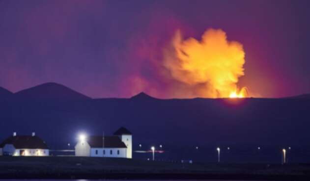 Geiser de lava en Islandia