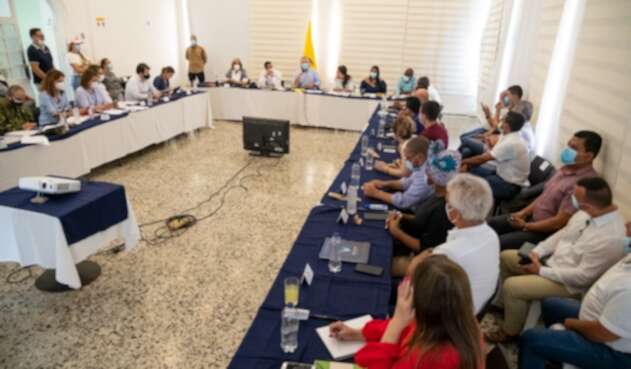 El presidente Iván Duque, desde el Puerto de Buenaventura (Valle del Cauca)