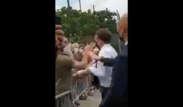 Emmanuel Macron Bofetada