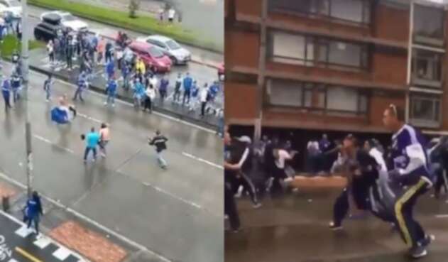Pelea a machete de hinchas de Millonarios
