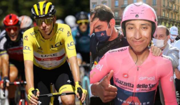 Tadej Pogacar y Egan Bernal, ciclistas en el Tour de Francia Tadej Pogacar y Egan Bernal, ciclistas en el Tour de Francia