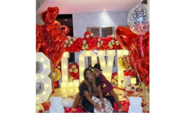 Yerry Mina y su novia Yeraldine Molina