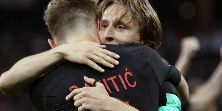 Rakitic y Modric, jugadores de Croacia