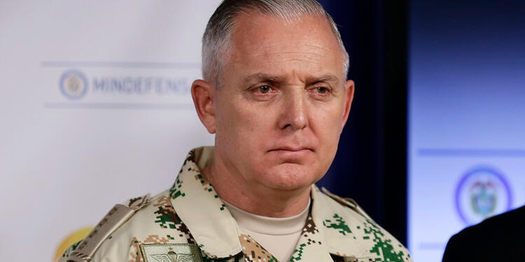 El general Alberto Mejía, comandante de las Fuerzas Militares