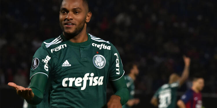 Miguel Ángel Borja, goleador del Palmeiras en la Copa Libertadores