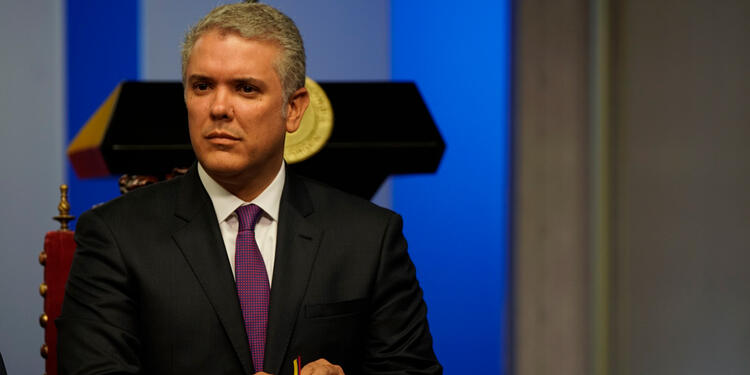 Iván Duque, presidente de la República, en la Casa de Nariño, en Bogotá