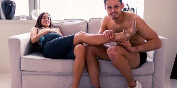 Chicharito Hernández y su esposa Sara Kohan
