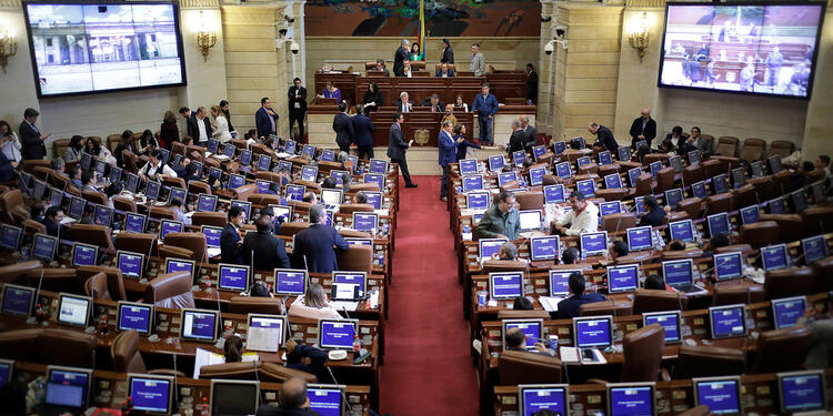 El Congreso de la República, en Bogotá