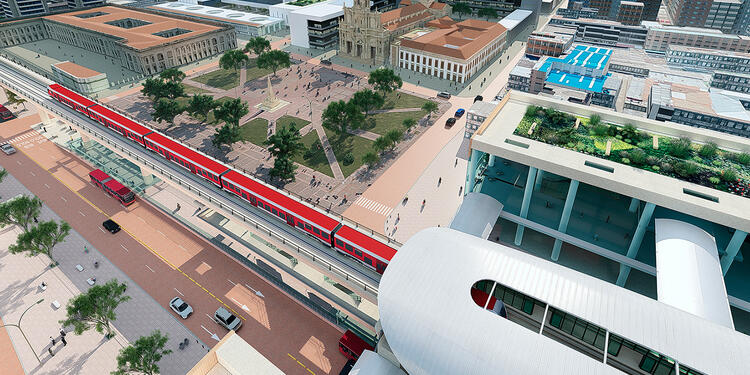 Un render del Metro de Bogotá