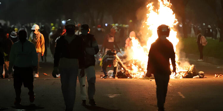 Protestas en Bogotá - Disturbios en Suba