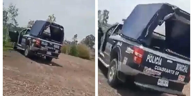 Camioneta de policías teniendo sexo