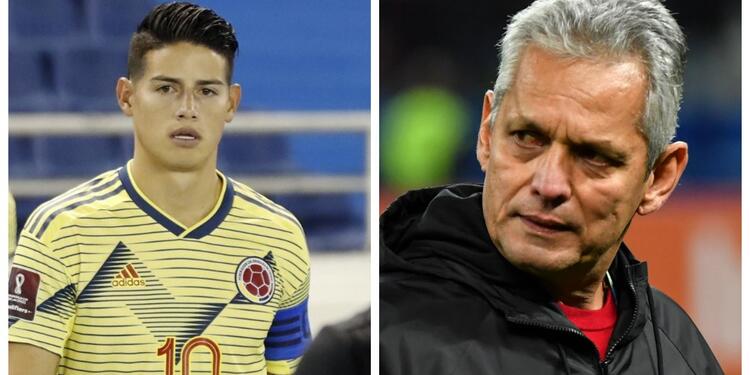 James Rodríguez y Reinaldo Rueda
