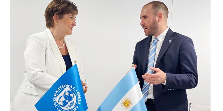 Kristalina Georgieva, directora del FMI y Martín Guzmán, ministro argentino de Economía