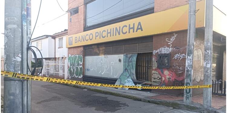 Intento de robo a banco Pichincha, en Bogotá