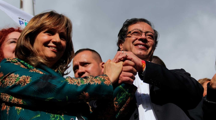 Angela María Robledo y Gustavo Petro Angela María Robledo y Gustavo Petro