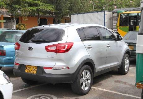 Vehículo incautado a Hugo Aguilar