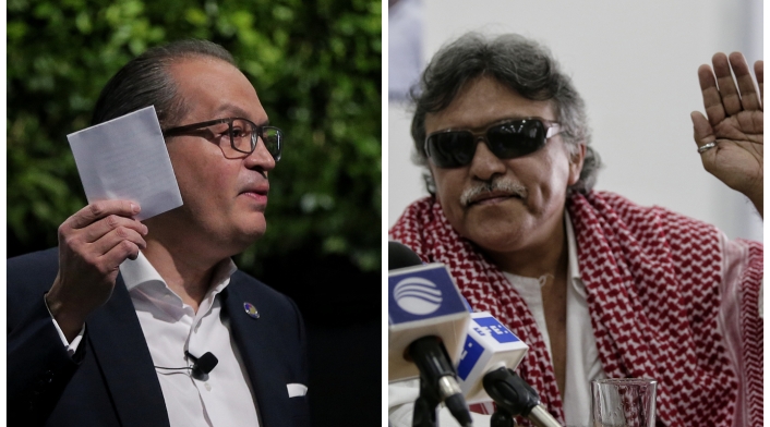 Fernando Carrillo, procurador general de la Nación, y el exguerrillero Jesús Santrich / Colprensa Fernando Carrillo, procurador general de la Nación, y el exguerrillero Jesús Santrich / Colprensa