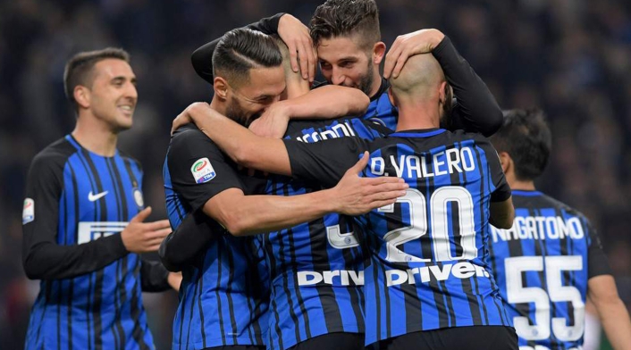 Jugadores del Inter celebrando Jugadores del Inter celebrando