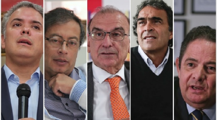 Iván Duque, Gustavo Petro, Humberto de la Calle, Sergio Fajardo y Germán Vargas Lleras / Colprensa Iván Duque, Gustavo Petro, Humberto de la Calle, Sergio Fajardo y Germán Vargas Lleras / Colprensa