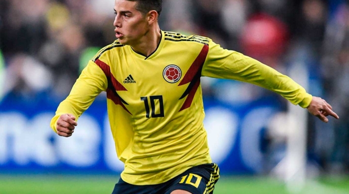 James Rodríguez con la selección Colombia James Rodríguez con la selección Colombia