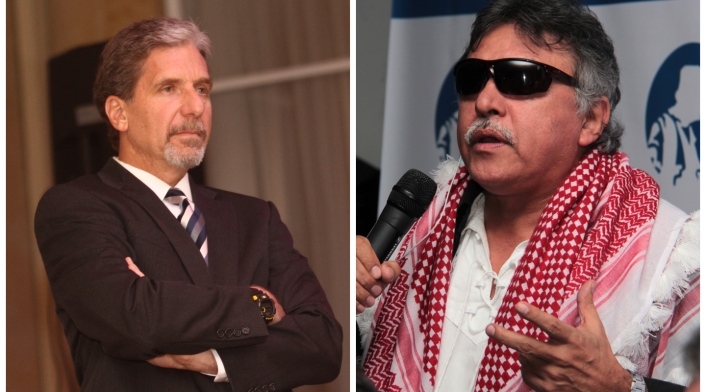 Kevin Whitaker y Jesús Santrich / Colprensa Kevin Whitaker y Jesús Santrich / Colprensa