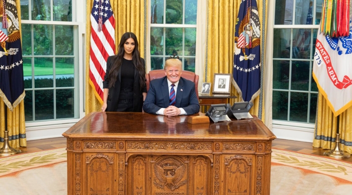 Kim Kardashian y Donald Trump Kim Kardashian y Donald Trump