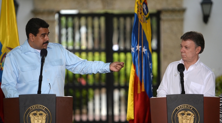 Los presidente Nicolás Maduro y Juan Manuel Santos / AFP Los presidente Nicolás Maduro y Juan Manuel Santos / AFP