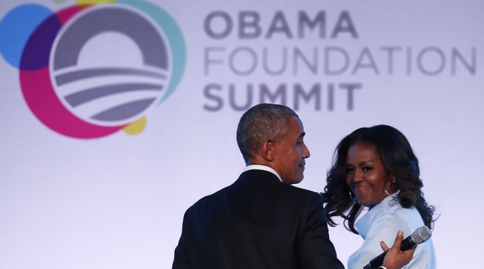 Barack Obama y su esposa Michelle Barack Obama y su esposa Michelle