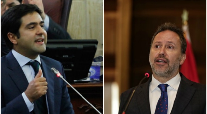 Samuel Hoyos, representante del Centro Democrático, y Néstor Raúl Correa, exsecretario de la JEP Samuel Hoyos, representante del Centro Democrático, y Néstor Raúl Correa, exsecretario de la JEP